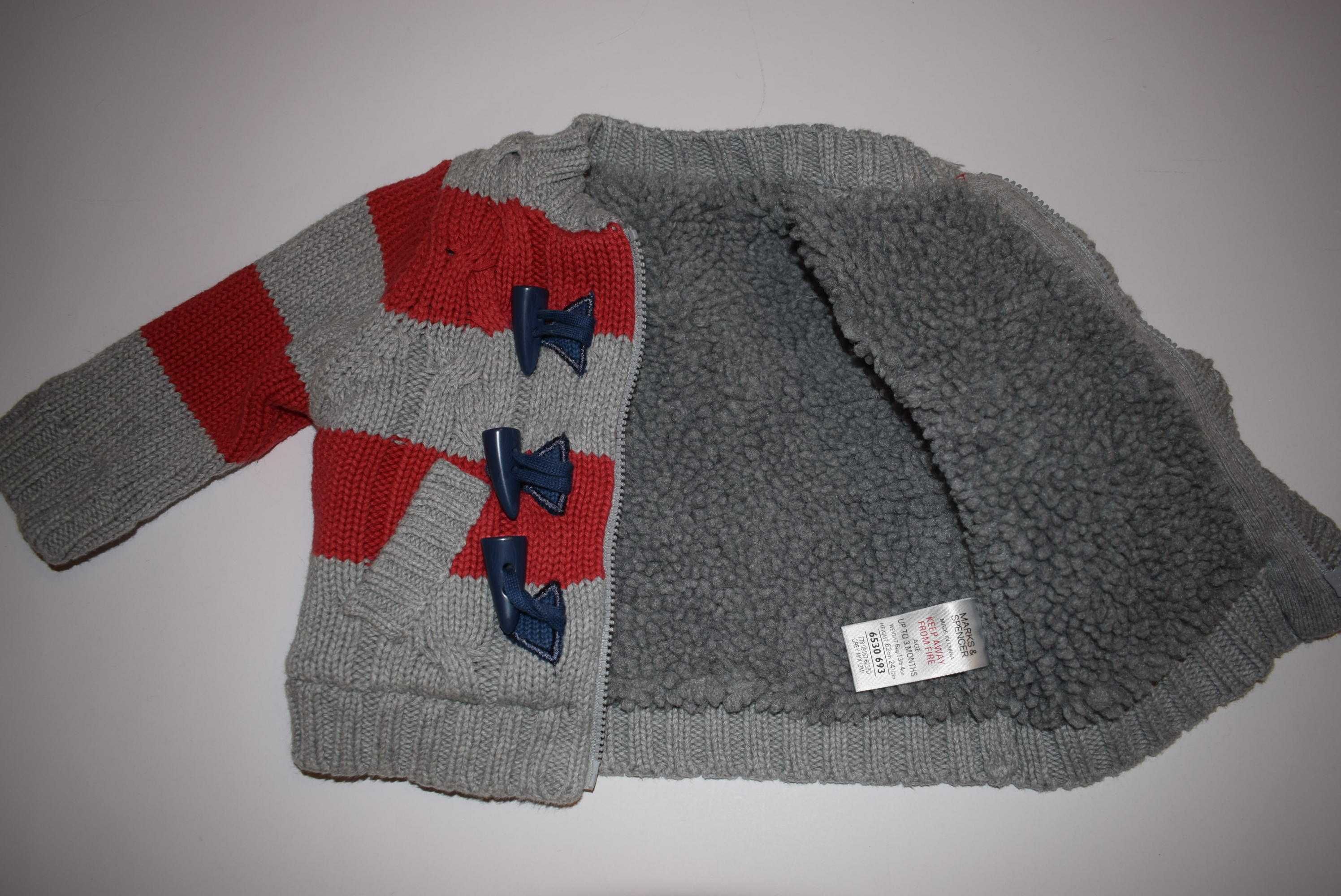Marks&Spencer zimowy dziecięcy sweter r 62 Boże Narodzenie