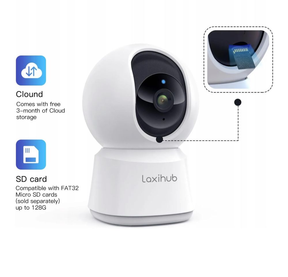 NOWA Kamera monitorująca wewnętrzna P2T QHD Lexihub IP WiFi 2K 3MP