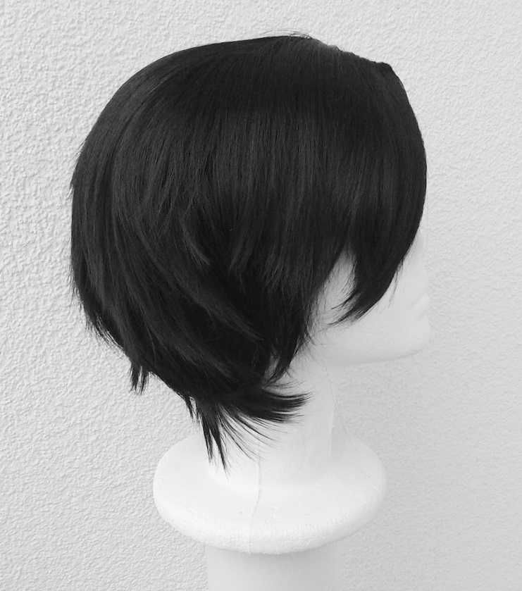 Zayne Love and Deepspace cosplay wig czarna krótka męska peruka czarny