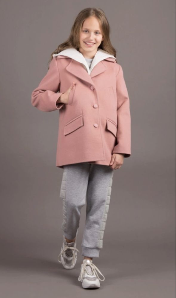 Пальто для дівчинки Andre Tan + жилетка/безрукавка, 146