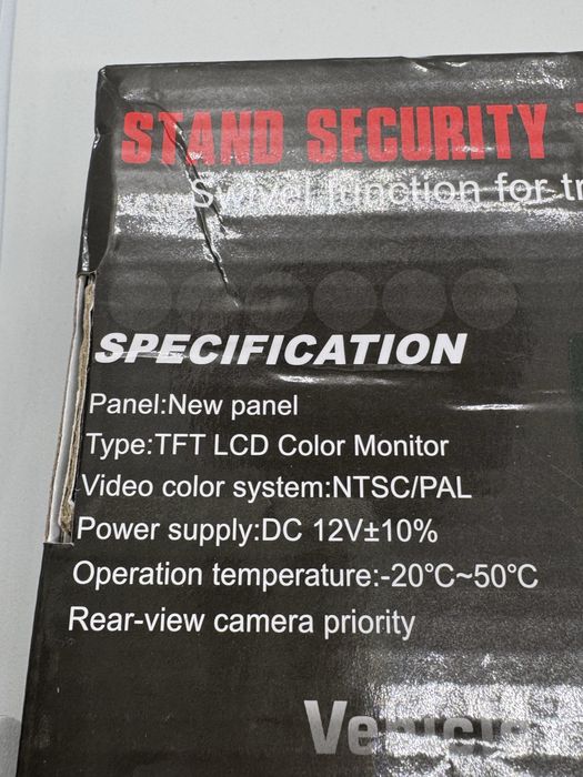 Monitor kamery cofania LCD 4,3”