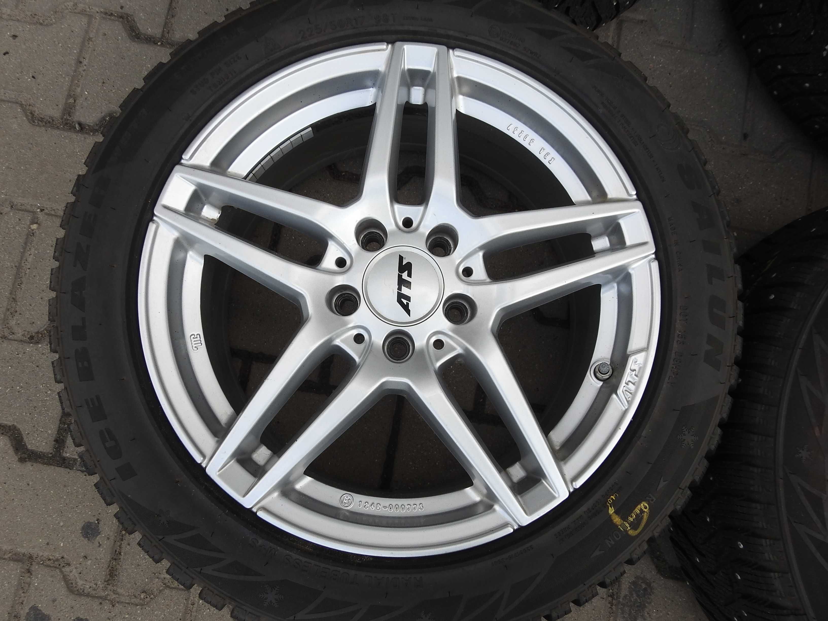 4xAlufelgi 17''5x112 7,5J ET40 ATS do Audi BMW VW Mercedes 17r TPMS