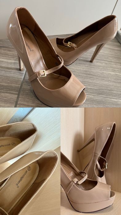 Туфлі бежеві, елегантні босоніжки, чорні атласні босоніжки