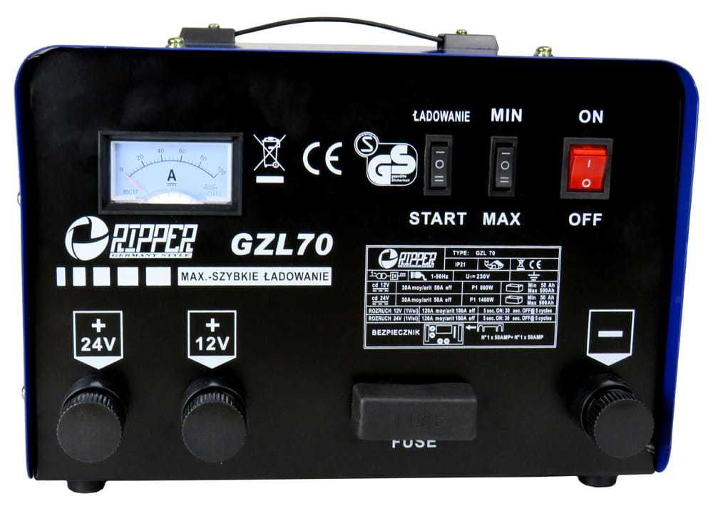 RIPPER Prostownik Z Rozruchem Do Akumulatorów 12/24v 250a M82508R
