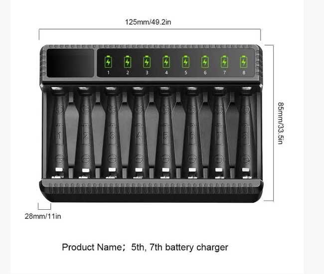 Умное зарядное устройство Batmax 8 слотов для аккумуляторов АА, ААА