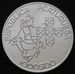 Portugalia 1000 escudos 2000 - Prezydencja UE - srebro - stan 1-