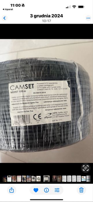 Przewod CCTV 100 m