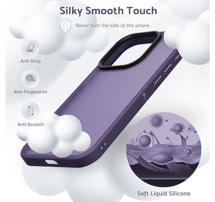 Capa Anqrp Roxa para iPhone 15 Pro