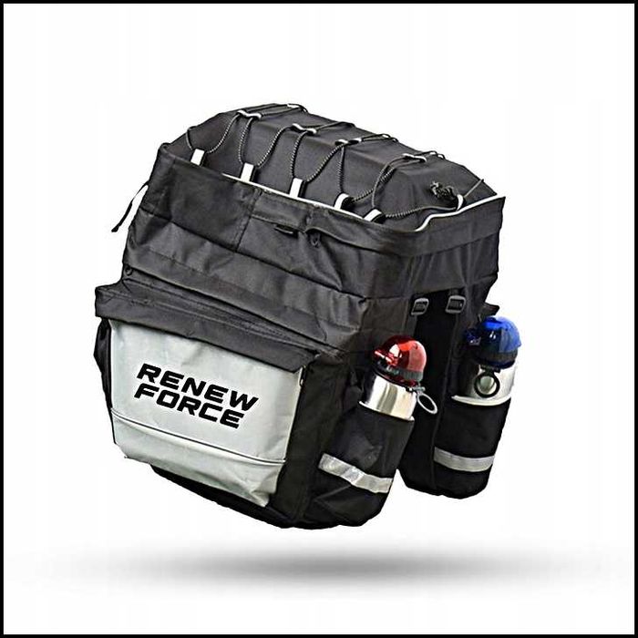 Sakwa Rowerowa XL 75 l + 2 kieszenie na bidon Wodoodporna Nylon