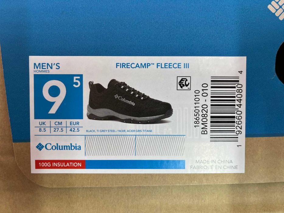 Полуботинки Columbia Firecamp Fleece III (BM0820-010) оригинал