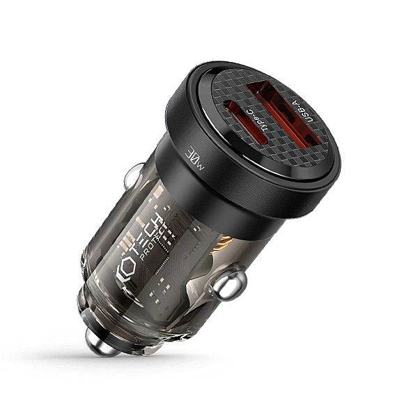 Ładowarka Tech-Protect CC30W samochodowa USB-C PD 30W / USB-A QC 3.0 -