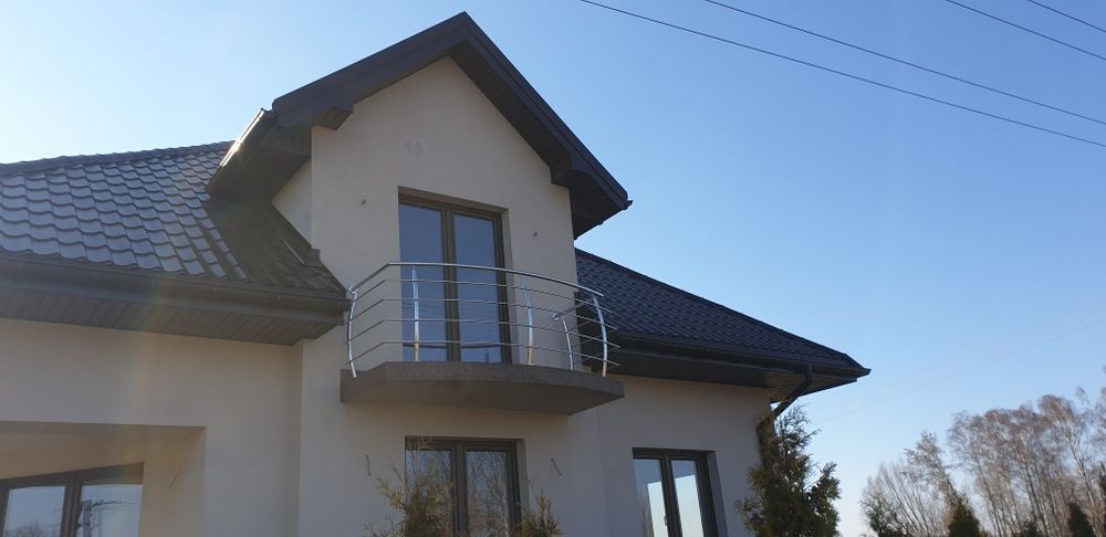 Balustrady nierdzewne ze stali nierdzewnej szklane szkło drewno