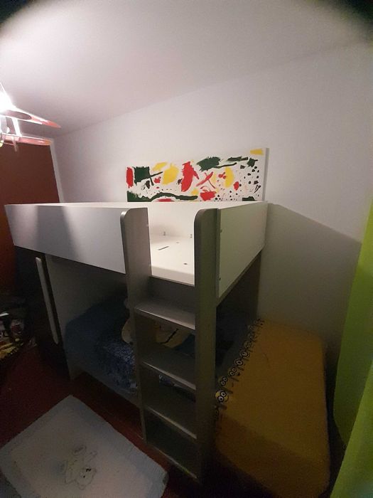 Beliche com armário integrado 2x90x190cm