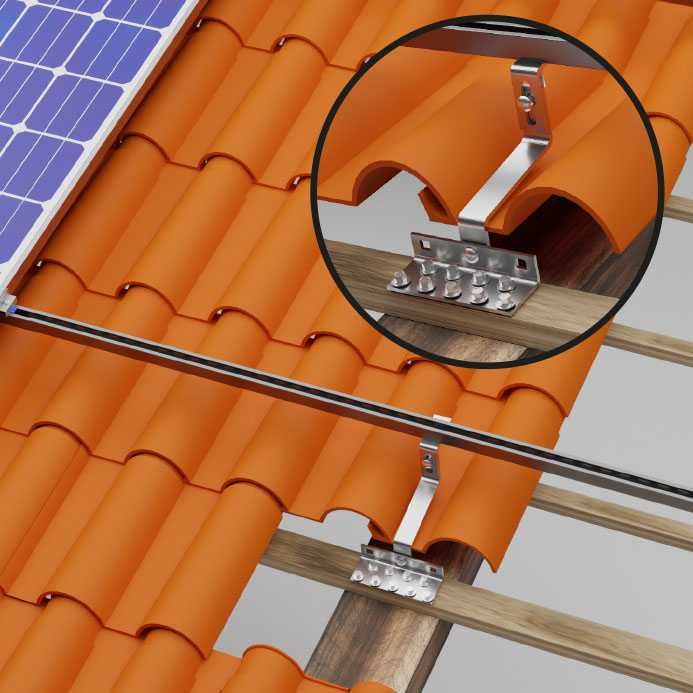 Suporte Salvatelhas em Inox Aisi 304 - Montagem paineis fotovoltaicos