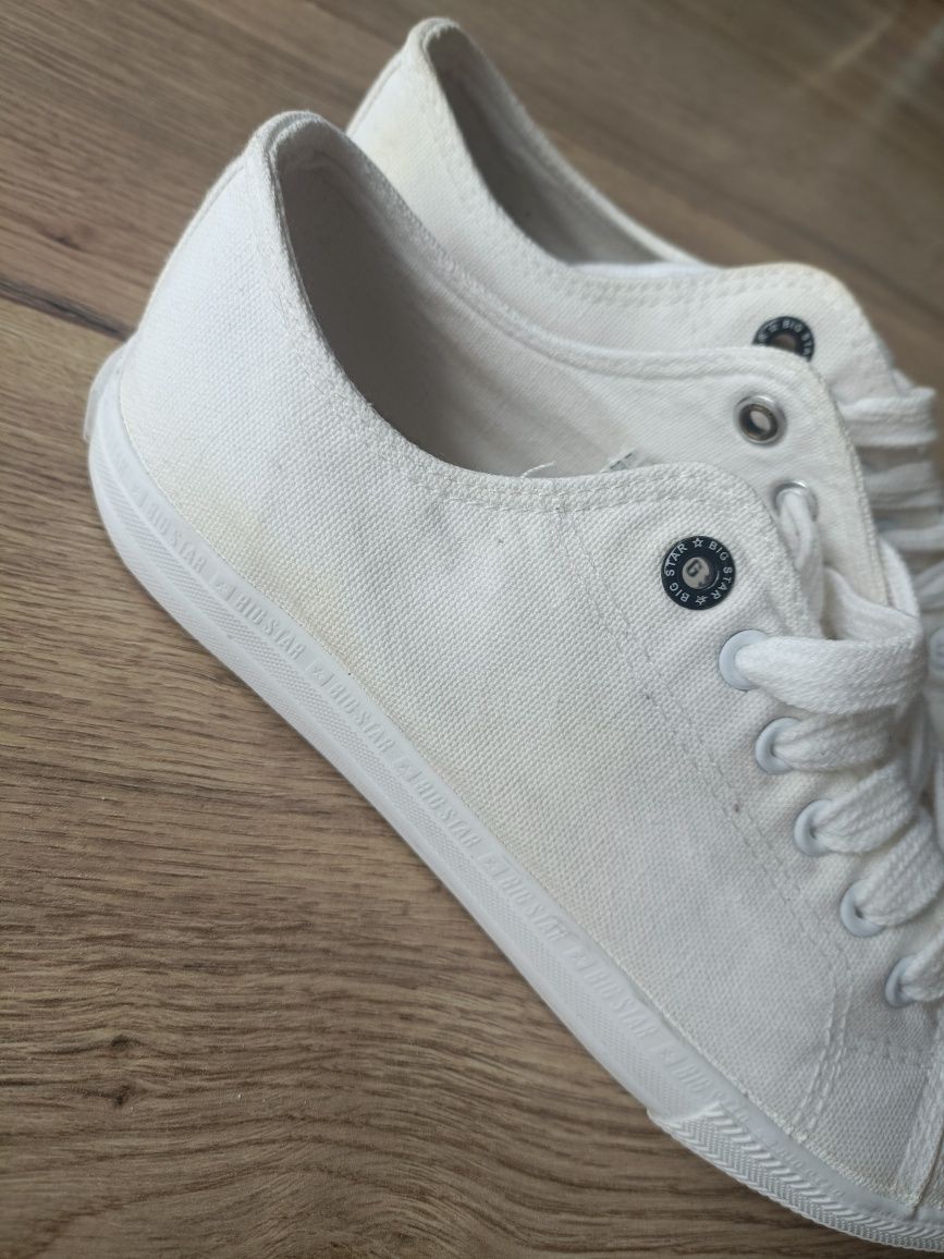 Trampki Big Star tenisowki 39 biale kremowe bezowe