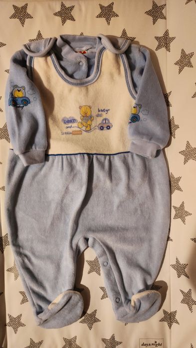 Ciepłe spioszki z kaftanikiem rozmiar 68