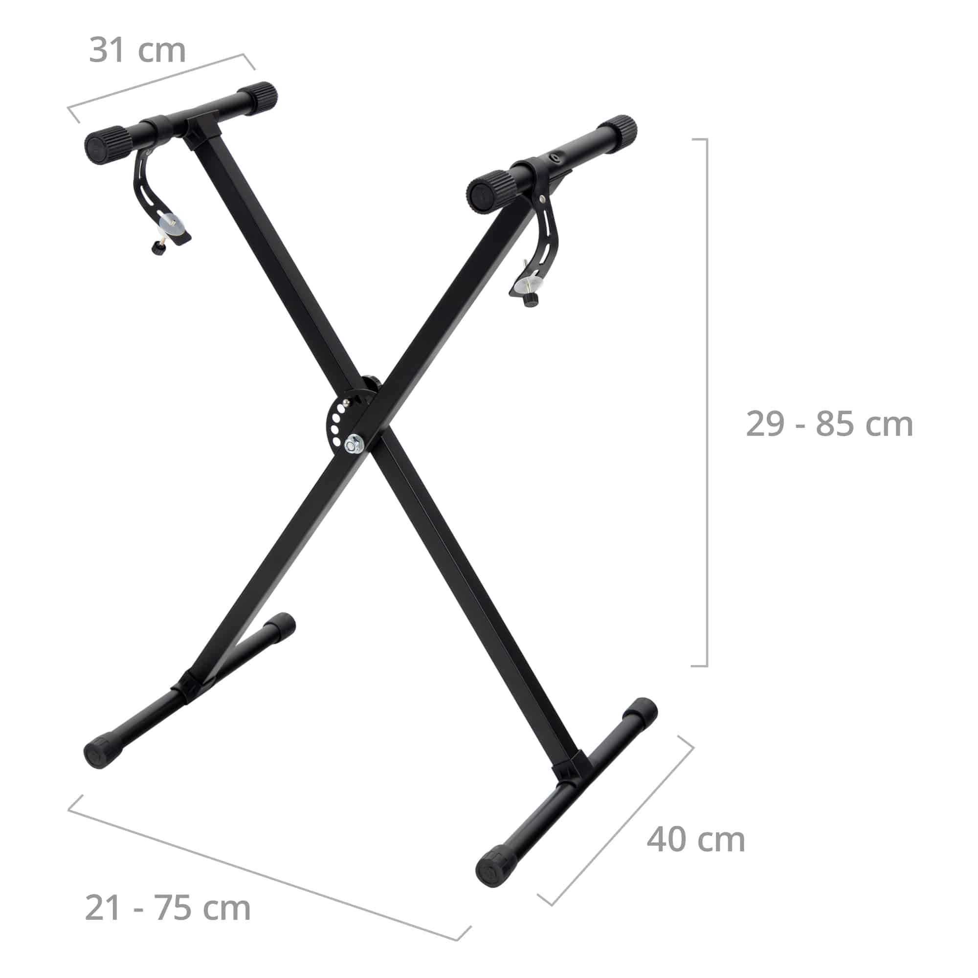 Stojak statyw pod keyboard 7-stopniowa regulacja wysokości 29 do 85 cm