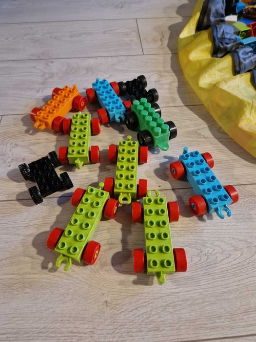 Lego DUPLO, duży zestaw, kolejka, pojazdy, ludziki, zwierzęta