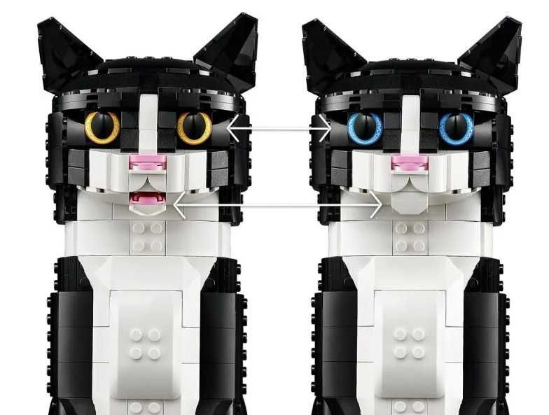 LEGO Ideas Чорно-білий кіт (21349)  Лего 21349 УЦІНКА