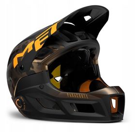 Kask rowerowy Fullface MET Parachute MCR MIPS brązowo-pomarańczowy L