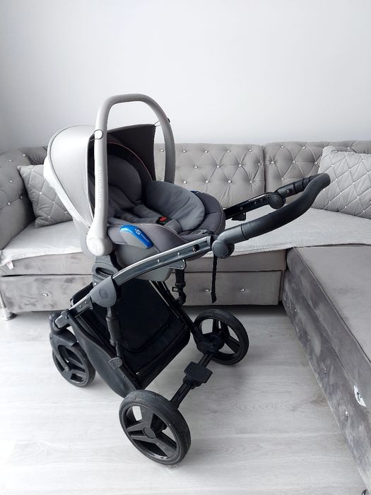 Wozek 3w1 4w1 junama diamond siwy szary siwo czarny