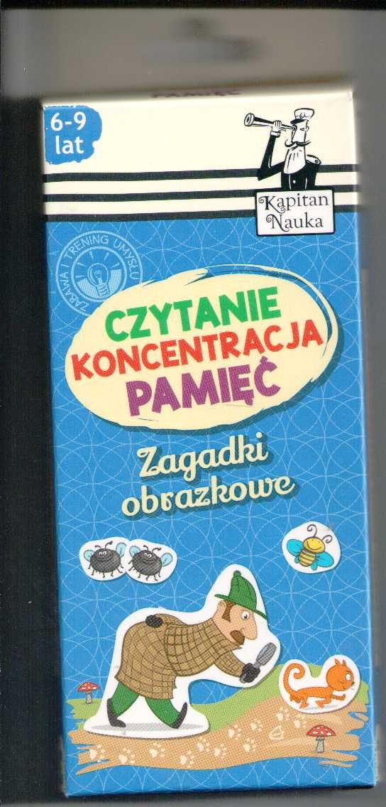 Zagadki obrazkowe. Czytanie. Koncentracja. Pamięć 6-9 lat