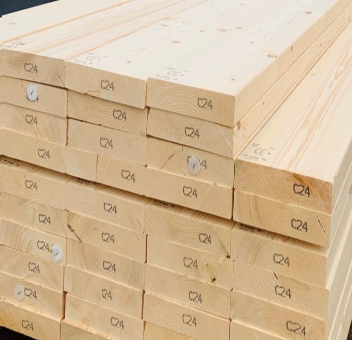 Drewno Konstrukcyjne C24 świerk/sosna skandynawski z dostawą HDS
