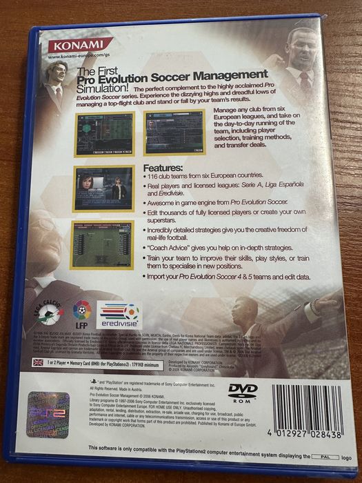 Pro Evolution Soccer Management Ps2