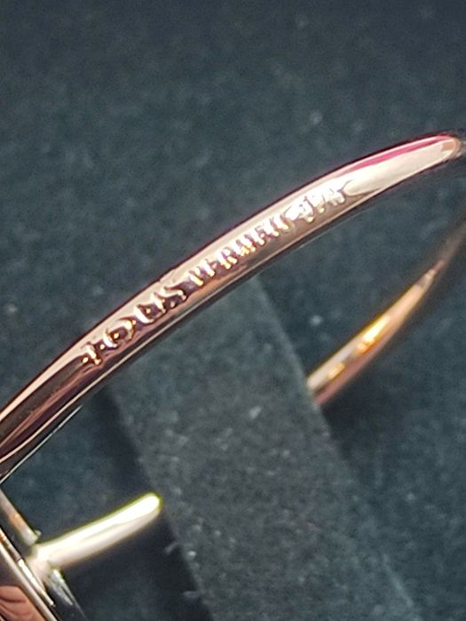 Pierścionek 16, 20 z misiem różowe srebro vermeil 925 z masą perłową