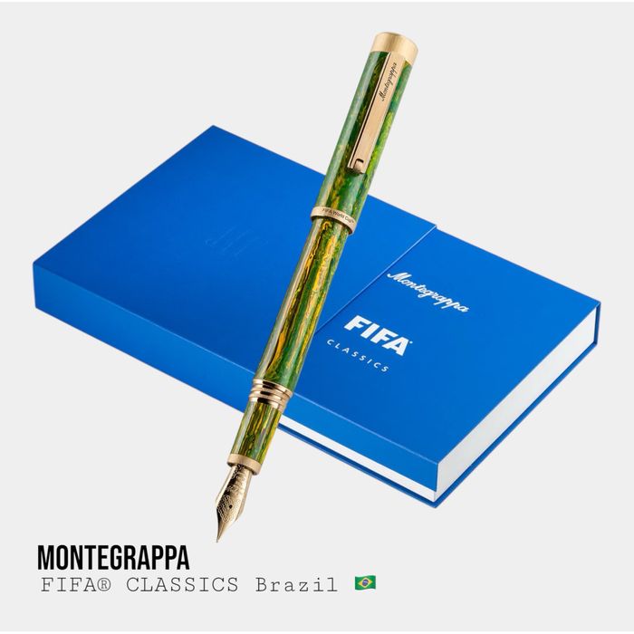 Пір’яна Ручка Montegrappa FIFA Brazil | Ліміт 100 шт | 14K золоте перо