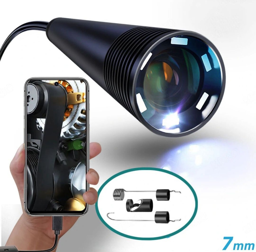 Câmara Endoscópio lente 8mm com ganchos Android e PC NOVO