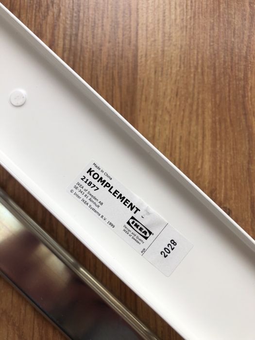 Wieszak Ikea Pax Komplement biały wysuwany wielofunkcyjny na paski