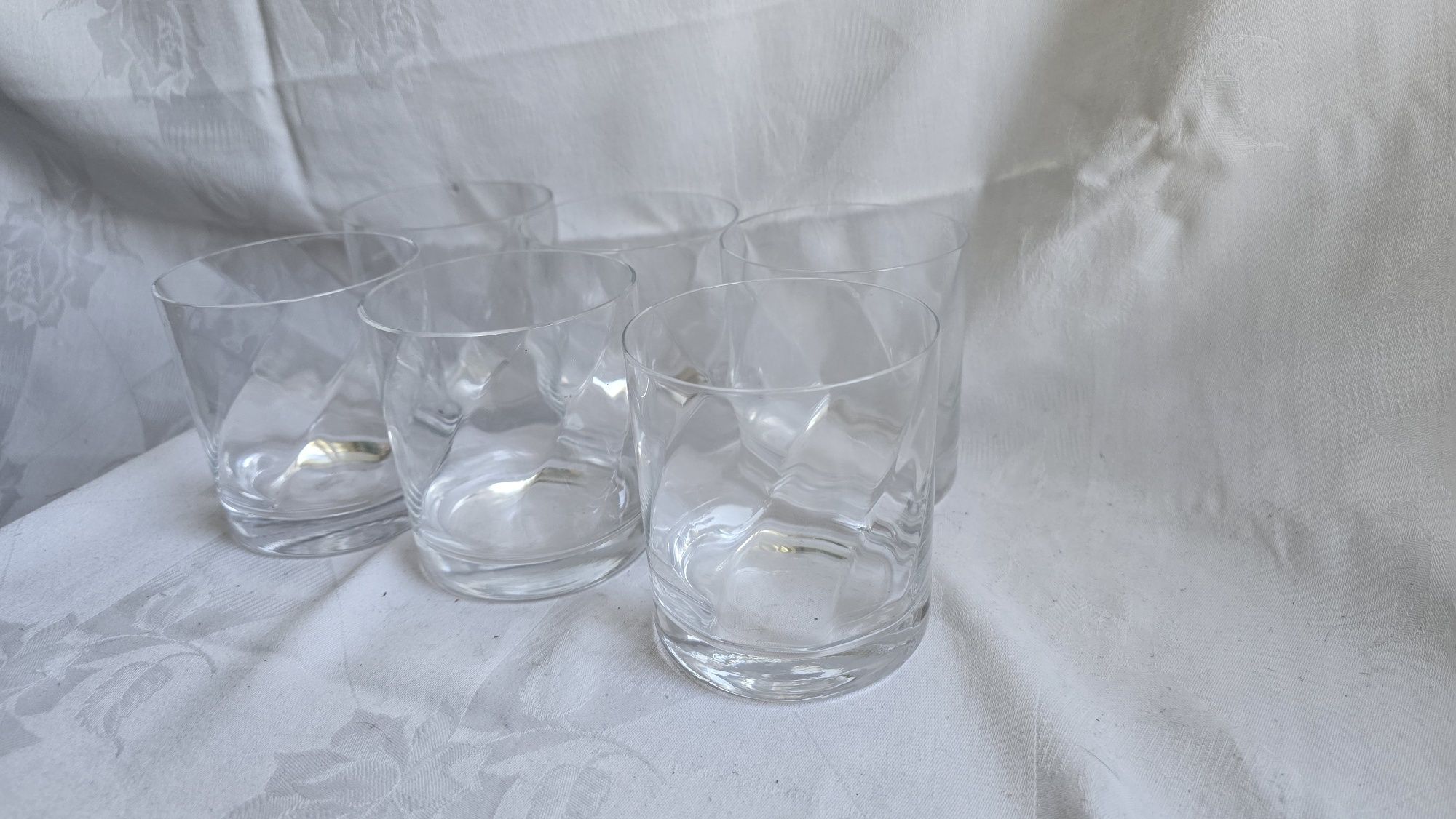 6 x Szklanki duże do whisky szkło Zdobione szklanka stara kolekcjonera