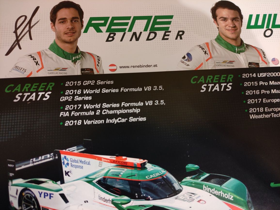 Autograf - René Rene Binder (F3) Formula Three GP2 Master Formuła Trzy