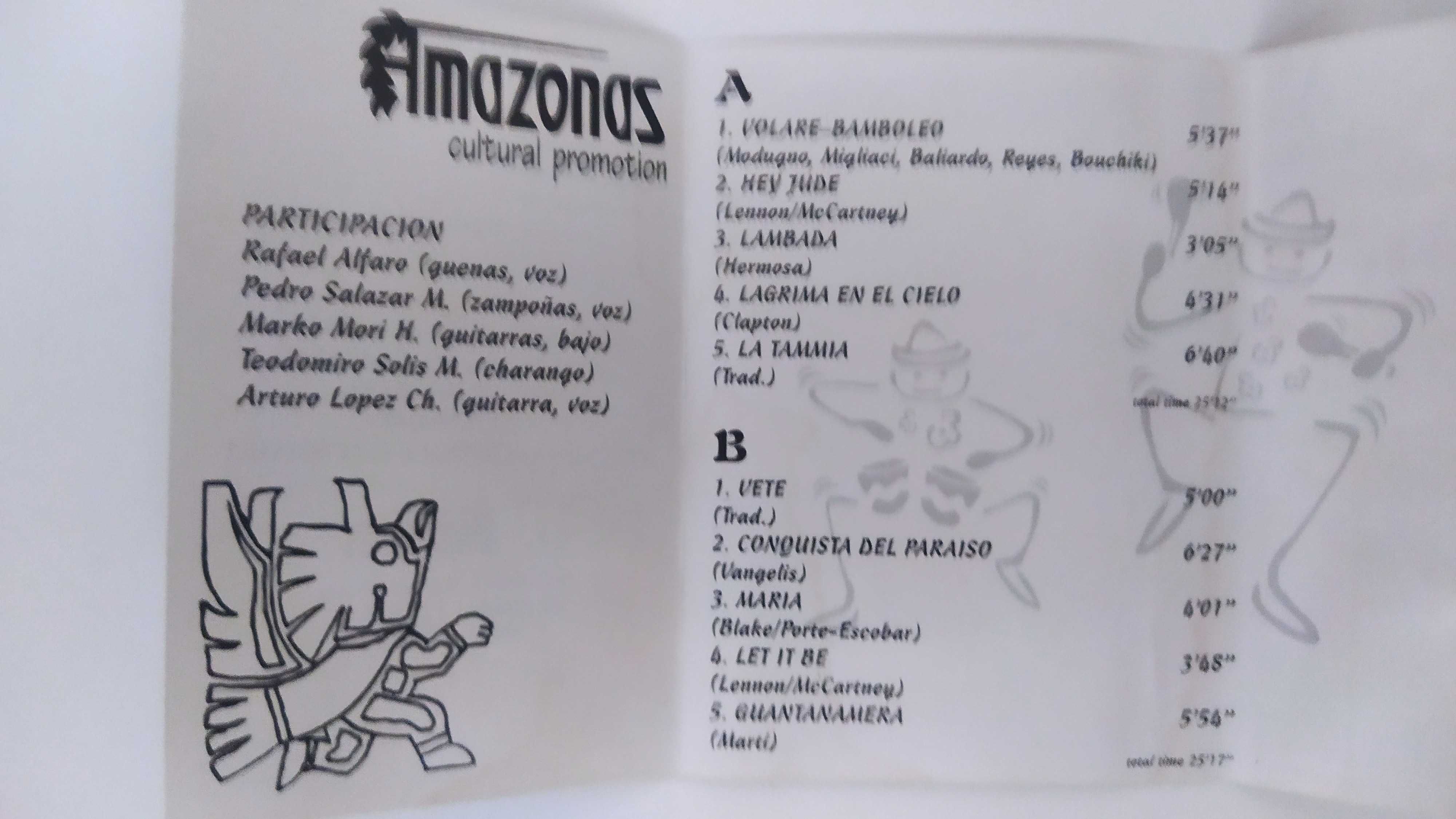 Quillapas Greatest Hits zespół peruwiański Amazonas kaseta MC
