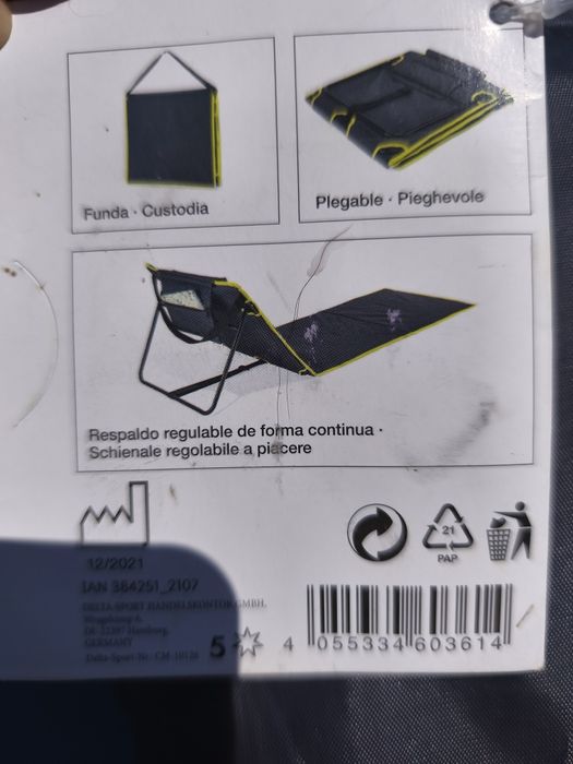 Espreguiçadeira portátil 2un NOVAS