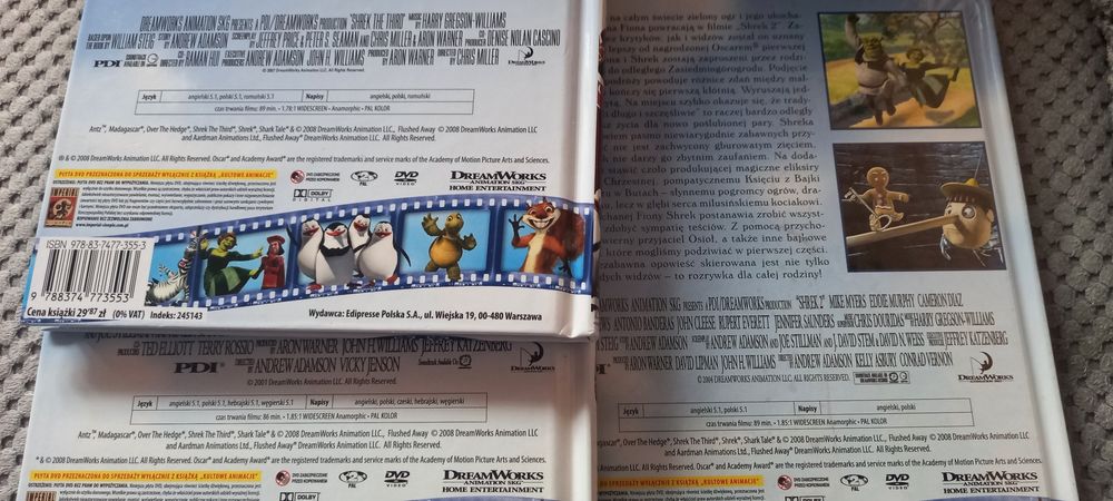 Shrek 1 ,2 ,3   dvd