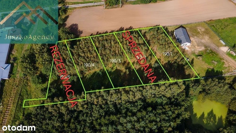 Rychnowo. Działki przy lesie z warunkami zabudowy.