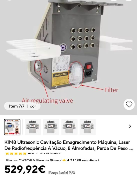 Aparelho de estética multifunções