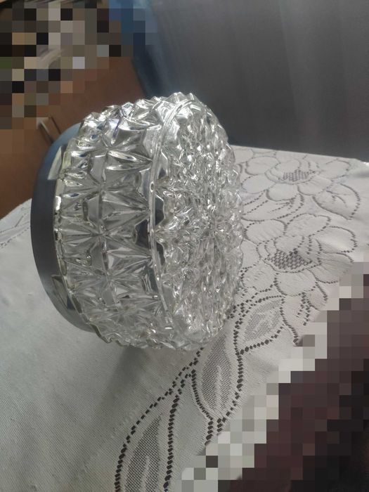 Lampa plafon kryształowy z czasów PRL-u