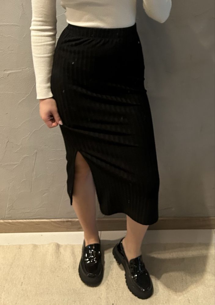 Ołówkowa spódnica z rozcięciem S midi H&M