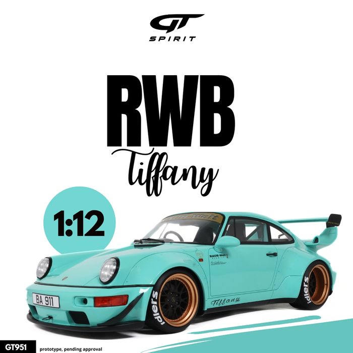 Wielki model  Porsche 911 RWB Tiffany 1/12 GT Spirit
