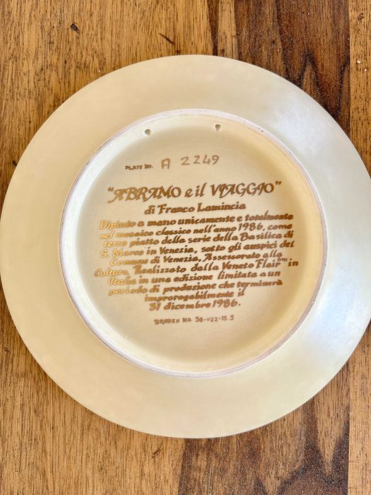 Pratos de coleção de Franco Lamincia - assinado pelo autor , 1986
