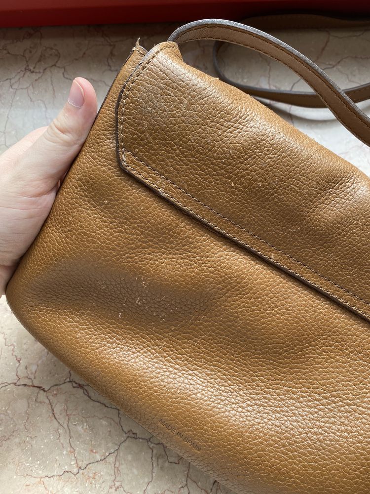 Шкіряна сумка Massimo Dutti