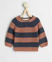 Sweter w prążki H&M 56 kolekcja Baby Exclusive