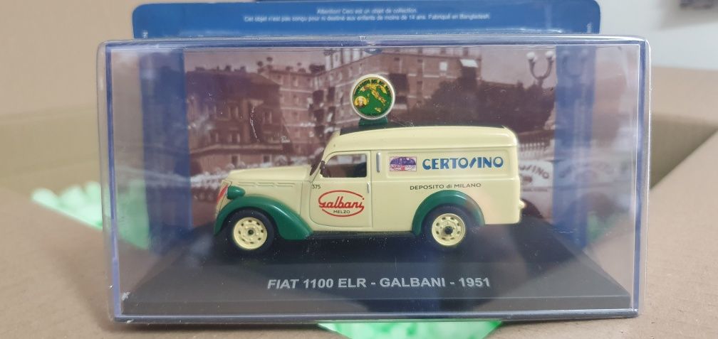 Miniatura carrinha vintage altaya 1/43  Fiat 1100 Galbani 1951