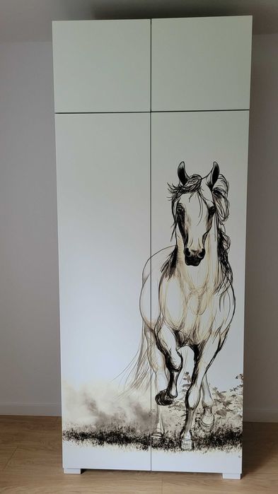 Meblik Horse Oak meble z motywem konia szafa nadstawka dla dzieci