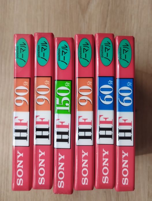 6 аудіо касет SONY HF 90,60,150 хвилин ,нові, однім лотом