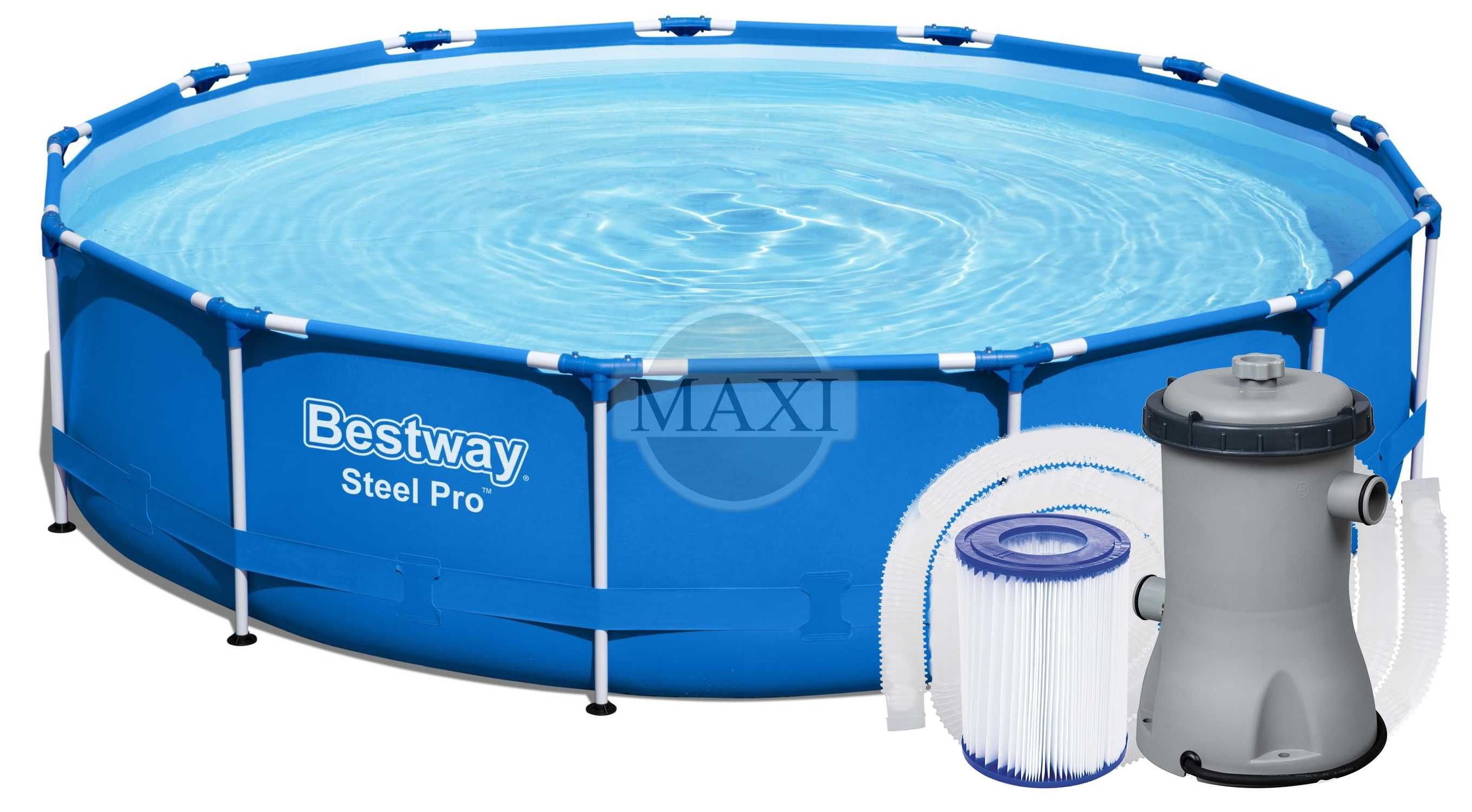 BESTWAY 56679 BASEN STELAŻOWY 305x76cm Pompa+Filtr+Pokrywa W-a Ursynów