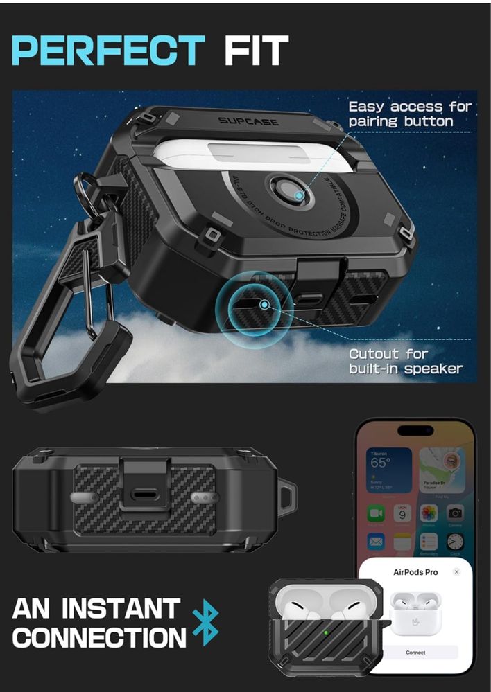 Защитный чехол SupCase с MagSafe для AirPods Pro 2
